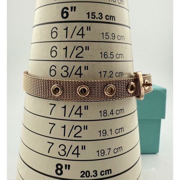 RARE Tiffany & Co. Rubedo Somerset Mesh Wrap Belt Clasp Bracelet - Picture 4 of 9